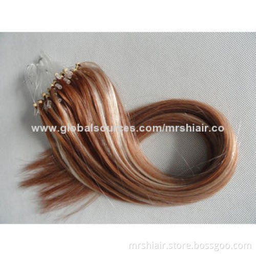 18-inch Weight 100g(1g per Share) Piano Color 30#/613# Silk Straight Micro Loop Ring Hair
